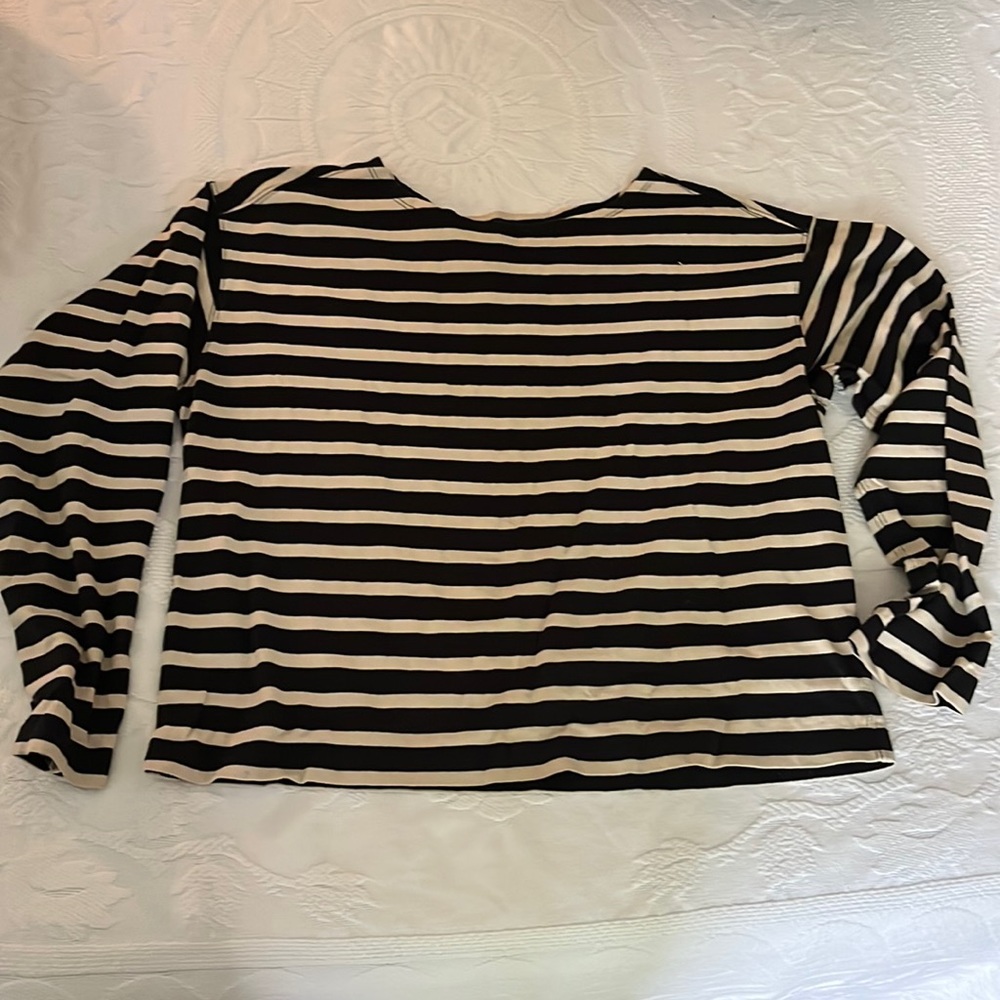 Everlane Boat Neck Striped Shirt